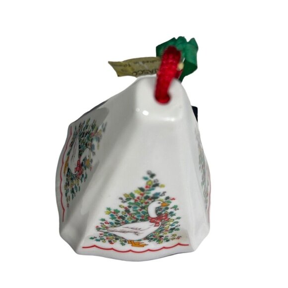 Vintage Jasco Porcelain Festive Goose Fragrant Christmas Tree Ornament - Picture 5 of 8